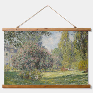 Der Parc Monceau - Claude Monet Wandteppich Mit Holzrahmen