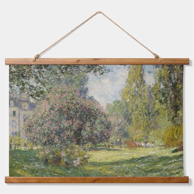 Der Parc Monceau - Claude Monet Wandteppich Mit Holzrahmen (Vorne)