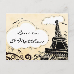 Der Pariser Eiffelturm im Frühling Postkarte