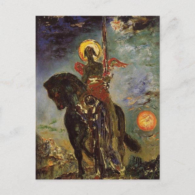 Der Park und der Engel des Todes von Gustave Morea Postkarte (Vorderseite)