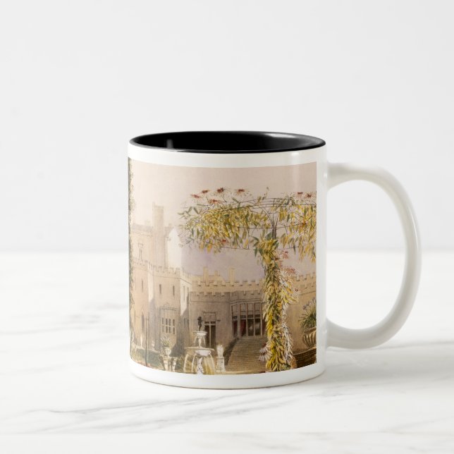 Der Parterre in den Gärten bei Wilton, der Sitz Zweifarbige Tasse (Rechts)