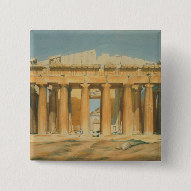 Der Parthenon, Athen, 1810-37 Button (Vorderseite)