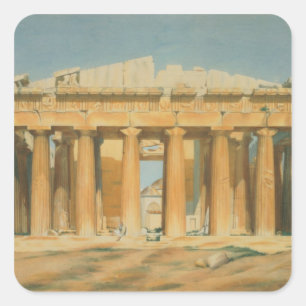 Der Parthenon, Athen, 1810-37 Quadratischer Aufkleber