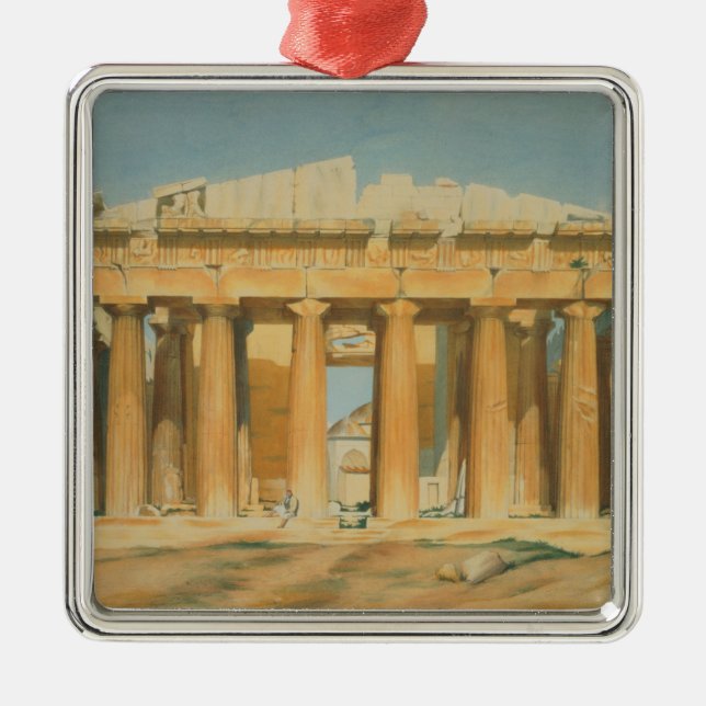 Der Parthenon, Athen, 1810-37 Silbernes Ornament (Vorne)