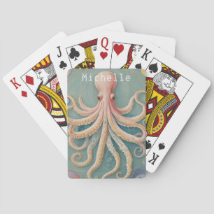 Der Pastelltopus des verzauberten Riffs Spielkarten