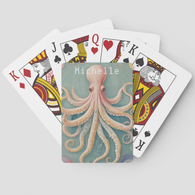 Der Pastelltopus des verzauberten Riffs Spielkarten (Rückseite)