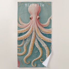 Der Pastelltopus des verzauberten Riffs Strandtuch