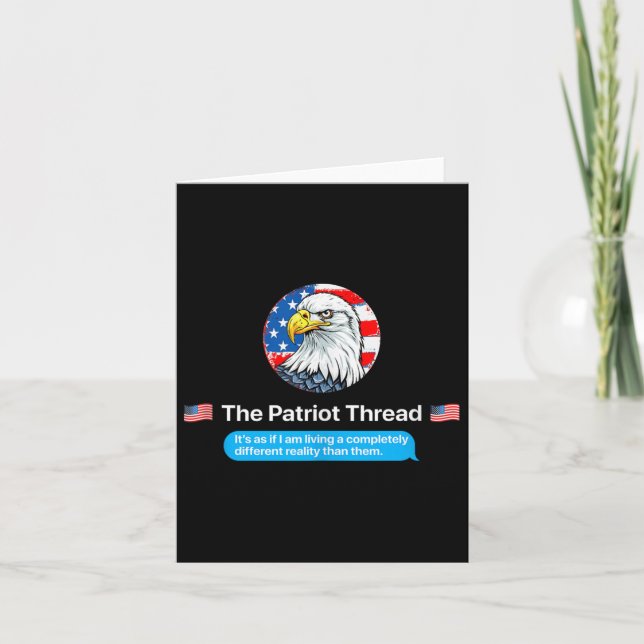 Der Patriot, der ein völlig anderes Leben führt, Karte (Vorderseite)