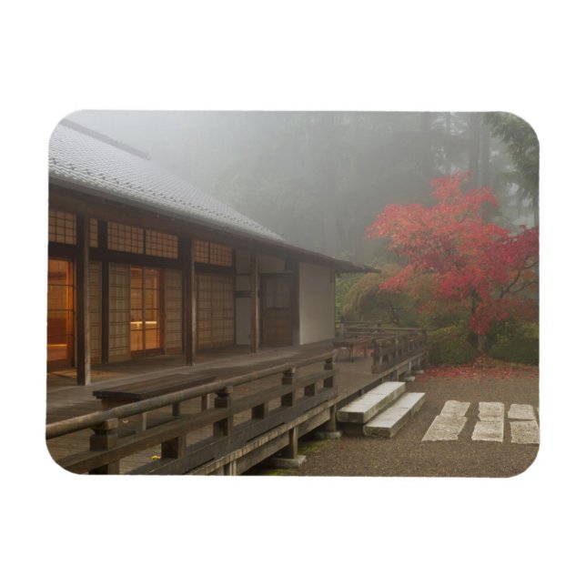 Der Pavillon im japanischen Garten Portland Magnet (Horizontal)