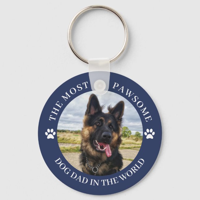 Der pawsome Hund Vater Blue Schlüsselanhänger (Vorderseite)