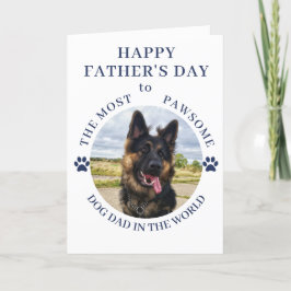 Der pawsome Hund Vater Foto White Feiertagskarte