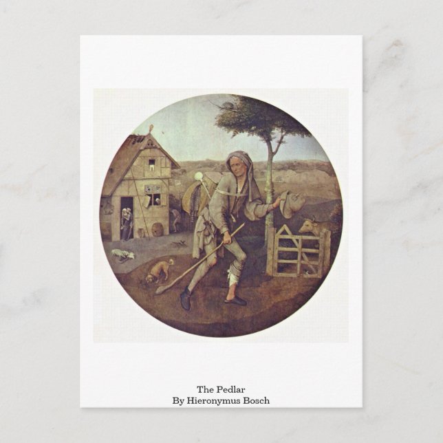 Der Pedlar. Von Hieronymus Bosch Postkarte (Vorderseite)