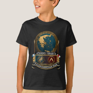 Der Peloponnesische Krieg Athen gegen Sparta Alte T-Shirt