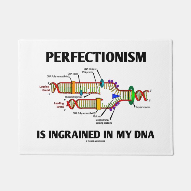 Der Perfäktionismus ist in meinem DNA-Genetik-Spaß Fußmatte (Vorderseite)