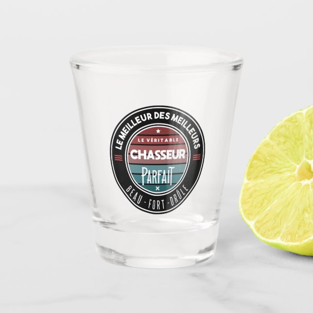 Der perfekte Jäger Schnapsglas (Vorderseite)