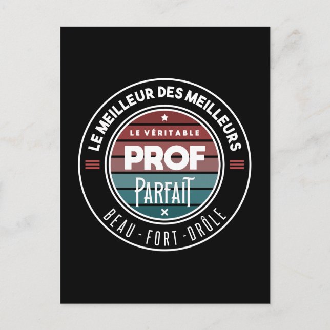 Der perfekte Lehrer Postkarte (Vorderseite)