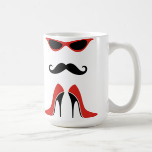 Der perfekte Look in Schwarz & Rot Kaffeetasse