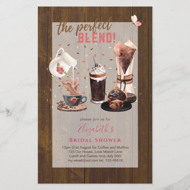 Der perfekte Mix aus BRIDAL SHOWER Einladungen KAF Flyer (Vorne)