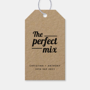 Der perfekte Mix Kraft Wedding Snack Favor Tag Geschenkanhänger
