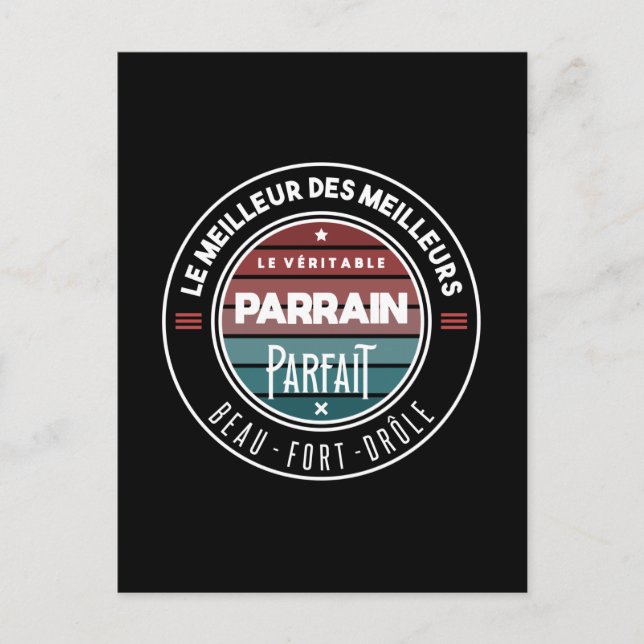 Der perfekte Pate Postkarte (Vorderseite)