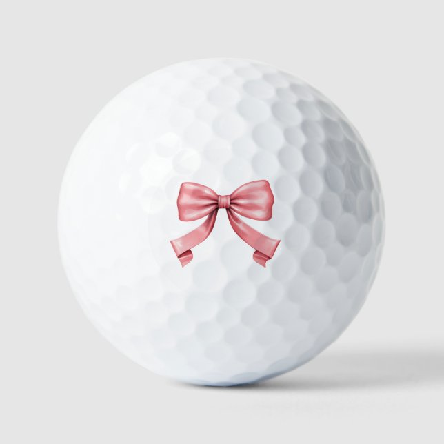 Der perfekte rosa Bow Golfball (Vorderseite)