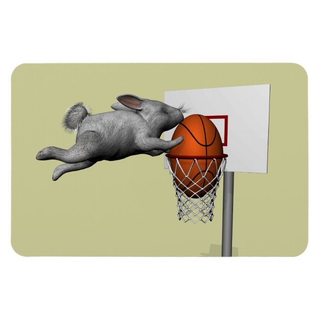 Der perfekte Slam Dunk im Osterhase Magnet (Horizontal)