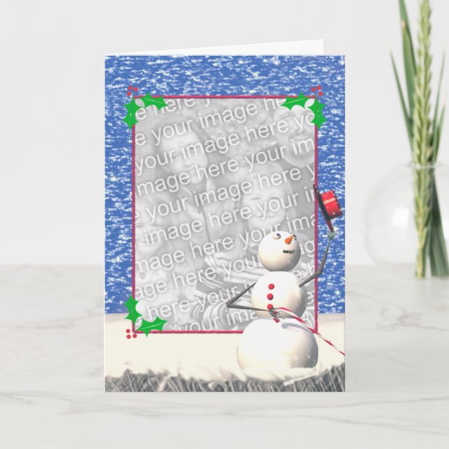 Der perfekte Tag des Weihnachtssnowmans Feiertagskarte (Vorderseite)