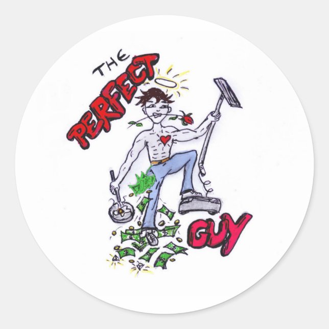 Der perfekte Typ Runder Aufkleber (Vorderseite)