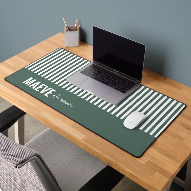 Der personalisierte, moderne und elegante Streifen Schreibtischunterlage (Büro 2)