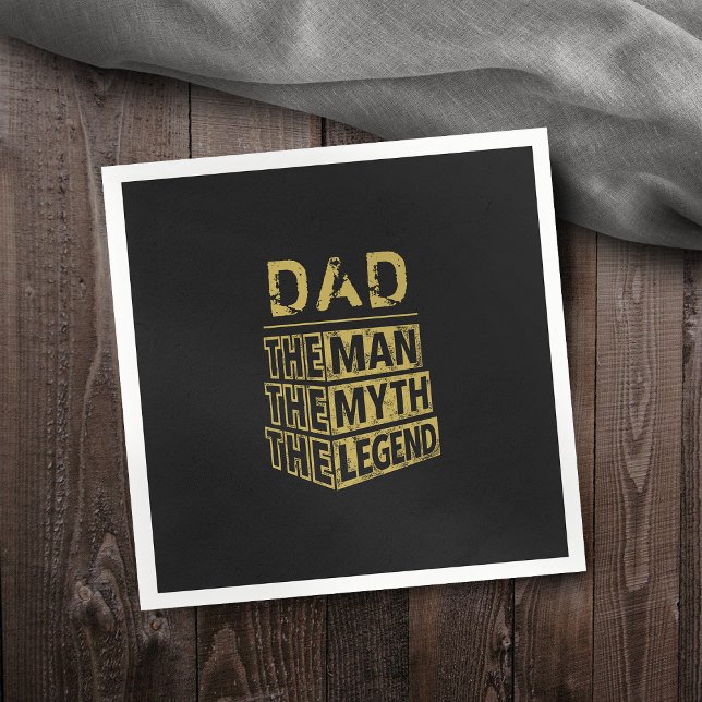Der Personalisierte Name des Mannes Der Mythos der Serviette (Gold Personalized Name The Man The Myth The Legend Napkins)