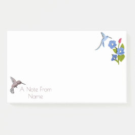 Der personalisierte Playdoh Hummingbird setzt sein Post-it Klebezettel