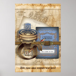Der personalisierte Reiseposter Poster