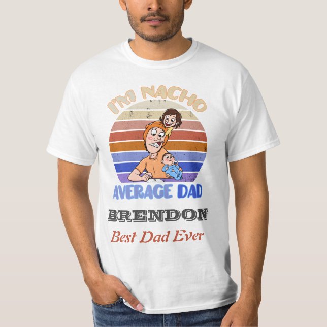 Der personalisierte T - Shirt des sonnigen Vaters (Vorderseite)
