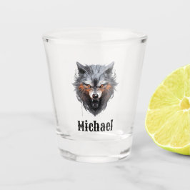 Der personalisierte Wolf Schnapsglas