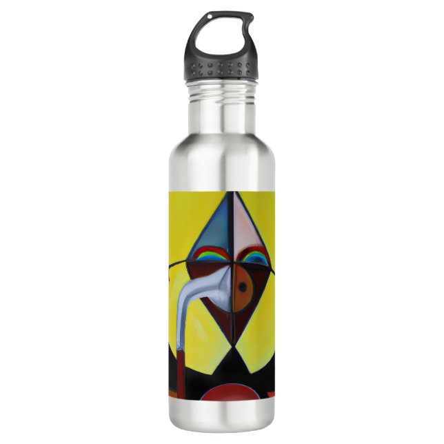 Der Pestarzt - Ölgemälde Edelstahlflasche (Vorderseite)