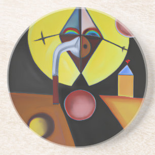 Der Pestarzt - Ölgemälde Getränkeuntersetzer