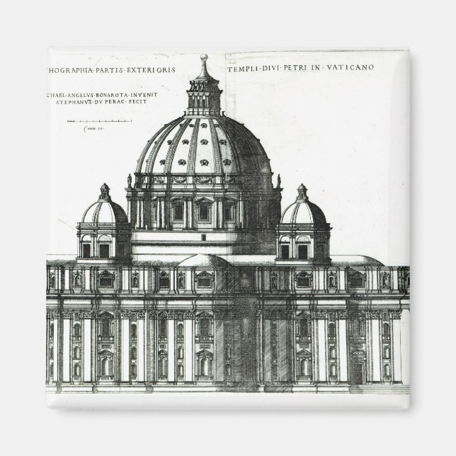 Der Petersdom in Rom Magnet (Vorne)