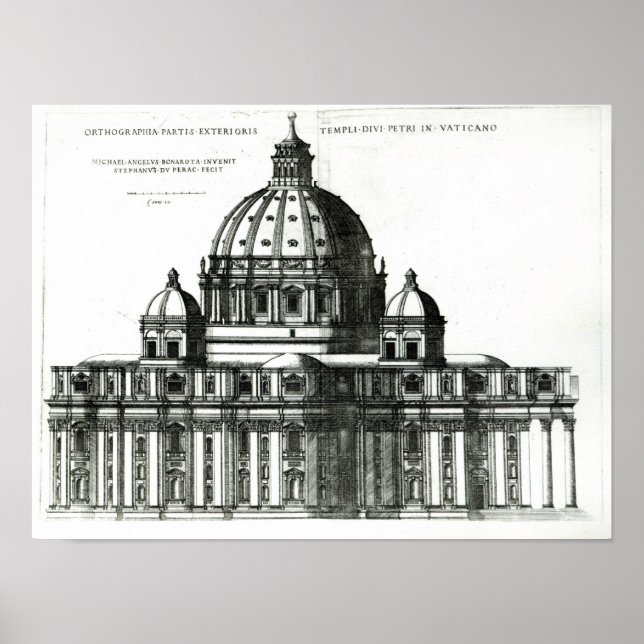 Der Petersdom in Rom Poster (Vorne)