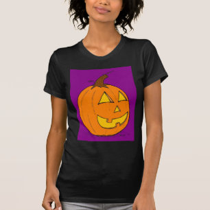 Der Petite T - Shirt der Jack o Laternen-lila