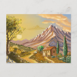 Der Pfad der Hütte Postkarte