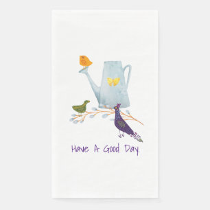 Der Pfau, die Ente und das Küken Serviette