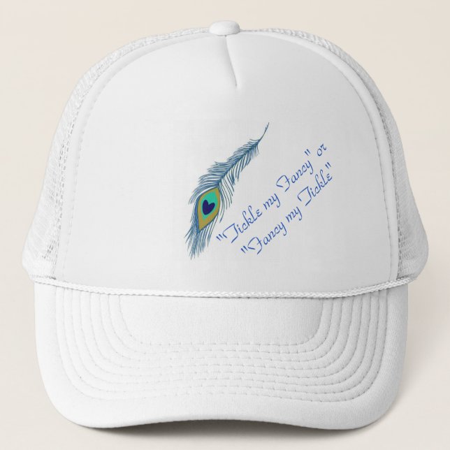 Der Pfau-Entwurfs-Baseballmütze der Frauen kokette Truckerkappe (Vorderseite)