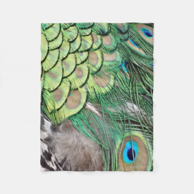 Der Pfau-Garten Fleecedecke (Vorderseite)