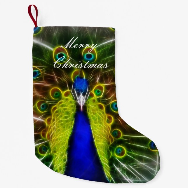 Der Pfauendreamcatcher Kleiner Weihnachtsstrumpf (Vorderseite)