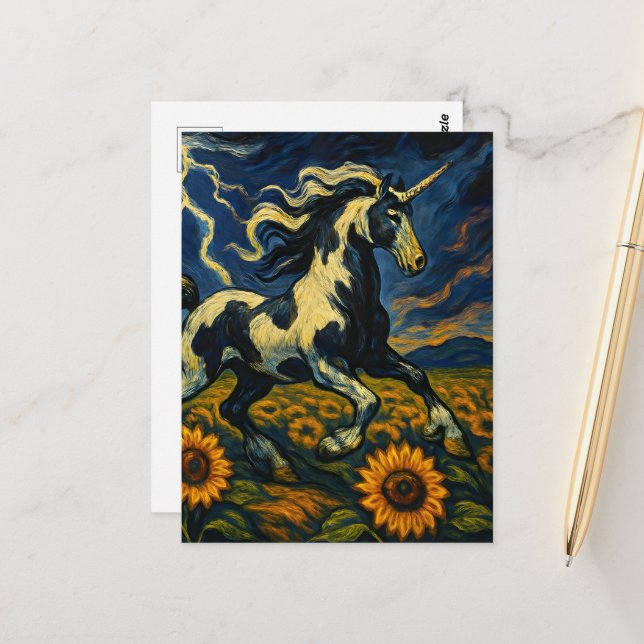 Der Pfeffer vereint sich in einem Sturm Postkarte (Vorderseite/Rückseite Beispiel)