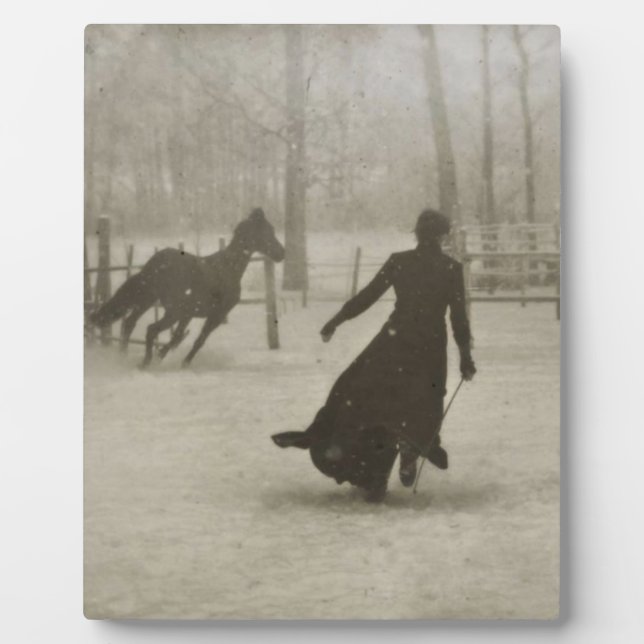 Der Pferdetrainer von Felix Thiollier 1899 Fotoplatte (Vorderseite)