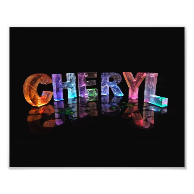 Der Phantastische Name Cheryl in 3D Lights Fotodruck (Vorne)