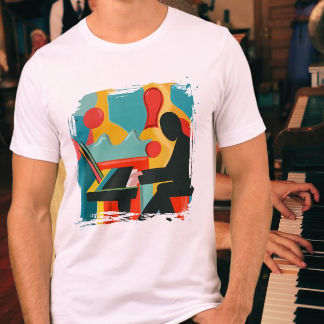Der Pianist - Original-Ölgemälde  Tri-Blend Shirt (Von Creator hochgeladen)