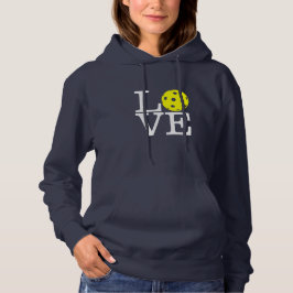 Der Pickleball der Frauen Hoodie: "LIEBE " Hoodie