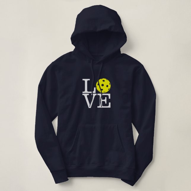 Der Pickleball der Frauen Hoodie: "LIEBE " Hoodie (Design vorne)